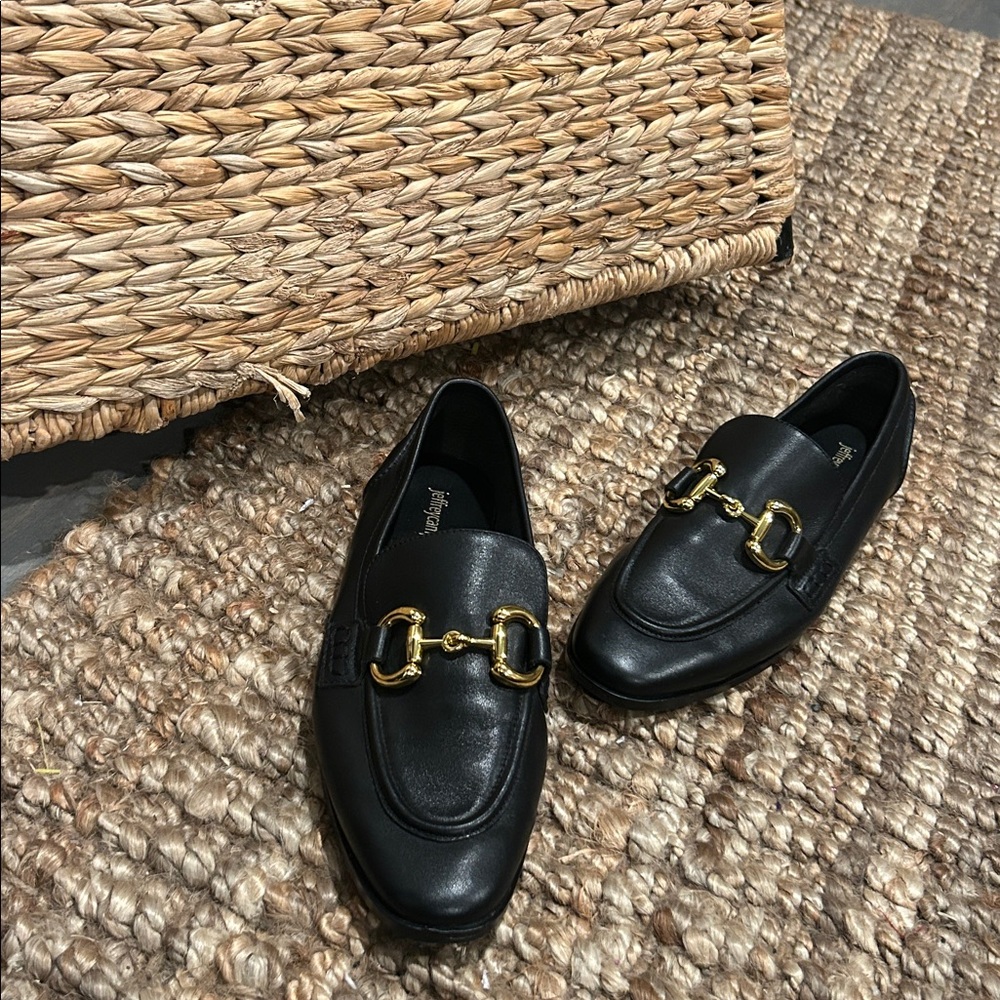 Jeffrey Campbell Clerk Bit Loafer in Black Gold Size 8